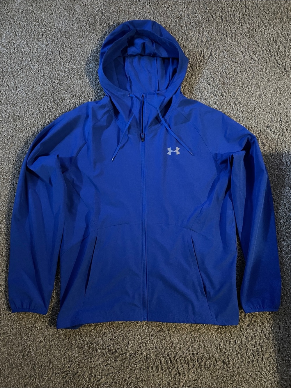 Under Armour Men's Heat Gear Blue Full-Zip Hooded Jacket